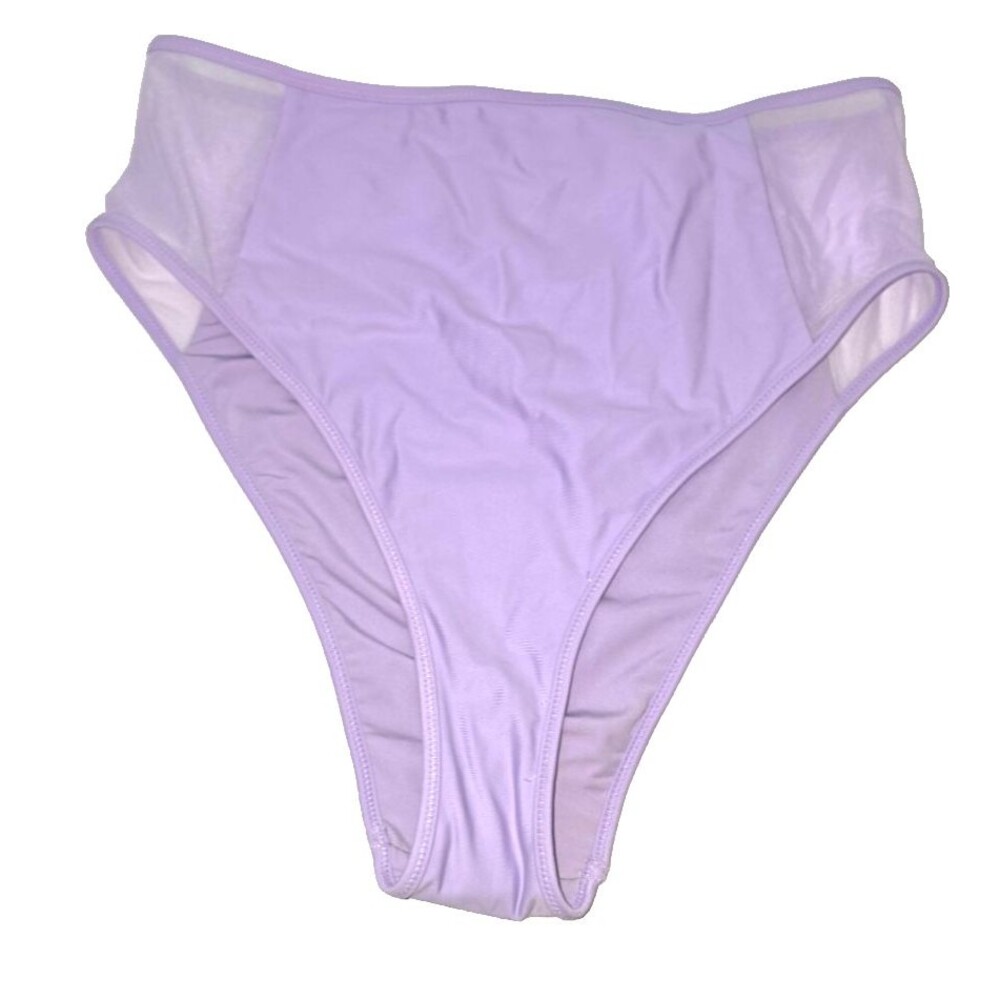 Aerie High Cut Cheeky Purple Swim Bathing Suit Bottom Size Medium NEW